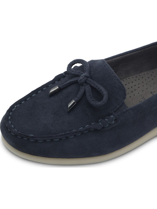 Women's Moccasins in Navy Blue Color