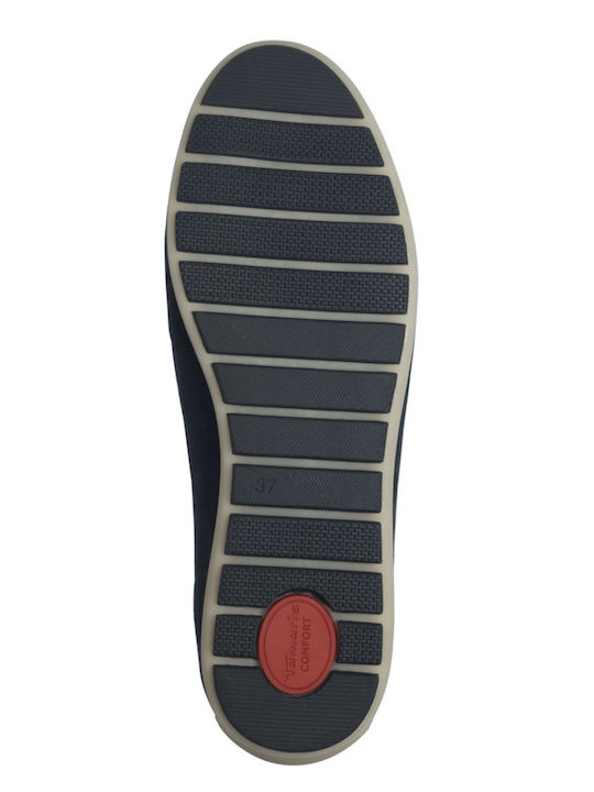 Women's Moccasins in Navy Blue Color