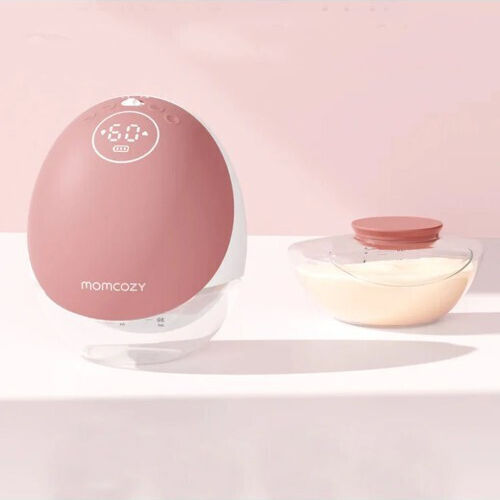 Momcozy M9 Φορητό Διπλό Θήλαστρο Μπαταρίας Χωρίς BPA Ροζ 150ml