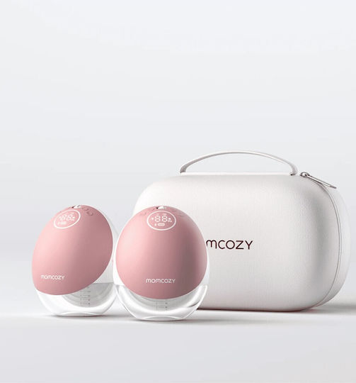 Momcozy M9 Φορητό Διπλό Θήλαστρο Μπαταρίας Χωρίς BPA Ροζ 150ml