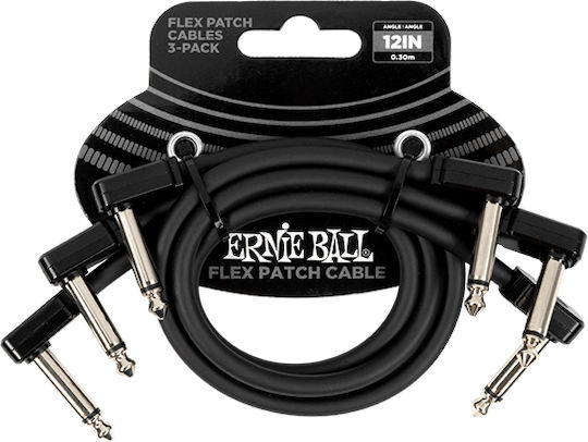 Ernie Ball Flex Cable 6.3mm male - 6.3mm male 0.3m (P06445)