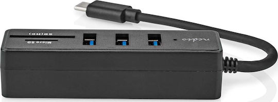 Nedis Usb Hub Nedis Ccgb64250bk01 Βάση Σύνδεσης Ενσύρματο Usb Type-c Μαύρο 13840735 5412810000000