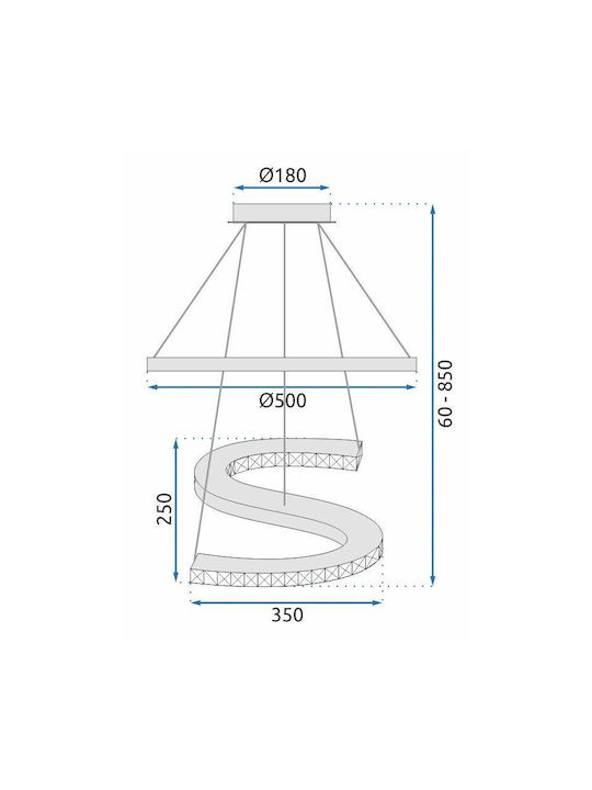 Toolight Pendant Light with Crystals