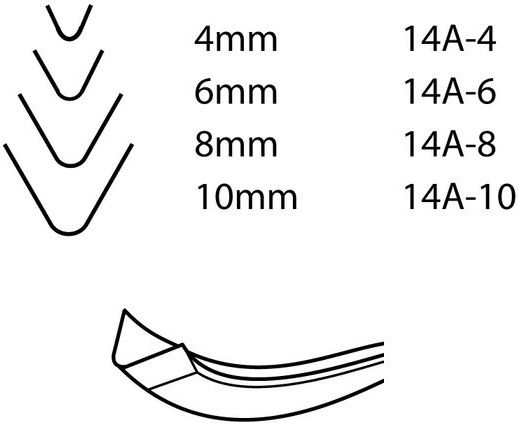 Pfeil Holzschnitzbeitel 14a/8 Löffelförmige Klinge V-Schneide 55° 8mm
