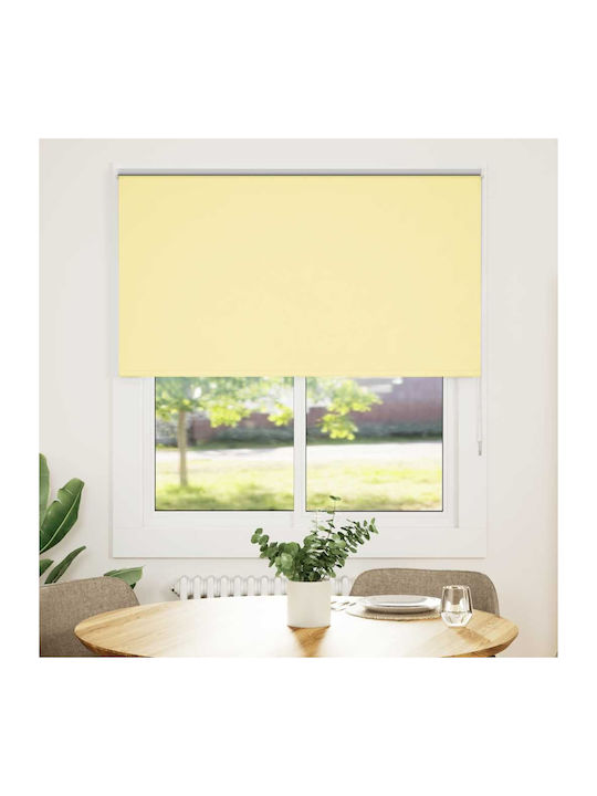 vidaXL Roller Blinds Total Blackout Yellow W125xH150cm 4012043