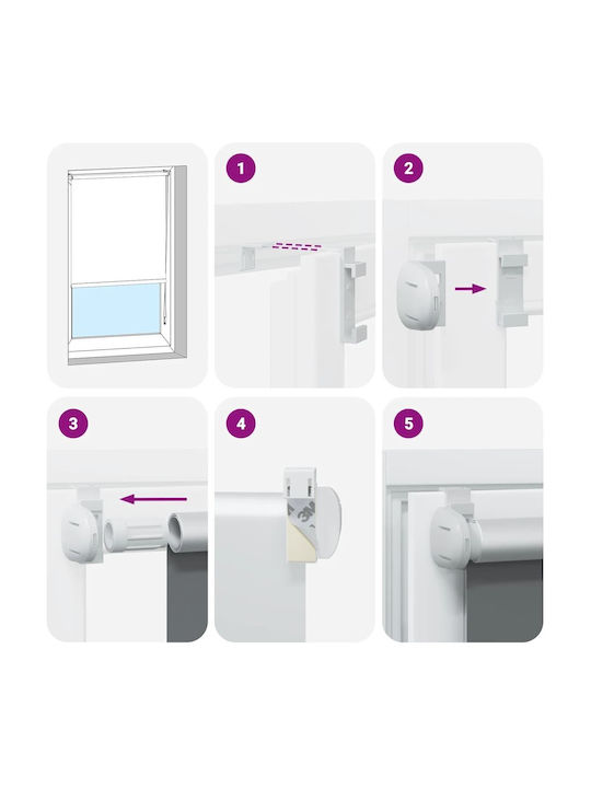 vidaXL Roller Blinds Total Blackout White W65xH175cm 4011927