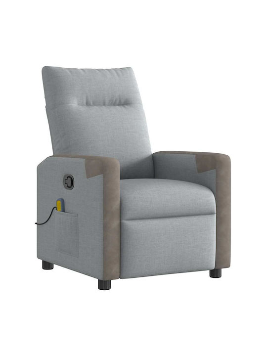 Relaxsessel Friseurwaschbecken mit Fußhocker Light Grey 69x86x100cm