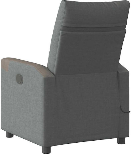 Întunecat Fotoliu Relax Masaj cu Puf Gri închis 69x86x100cm