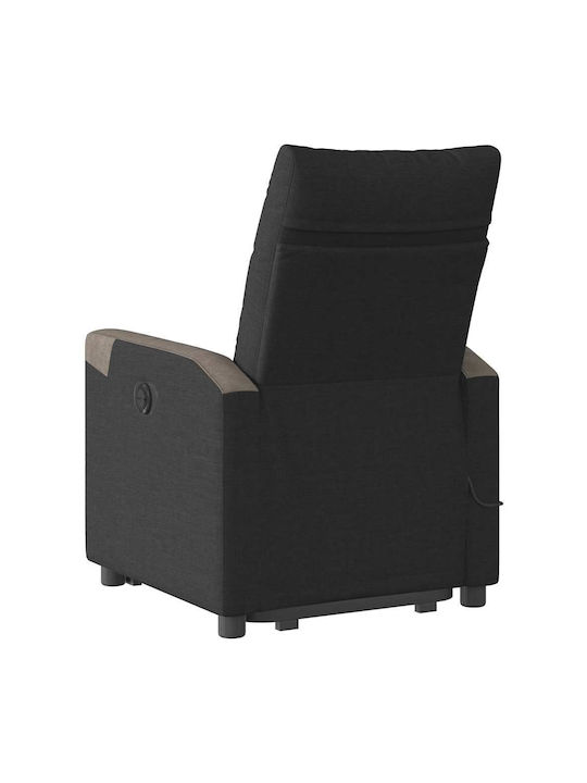 Πολυθρόνα Relax Massage με Υποπόδιο Μαύρη 69x86x100cm