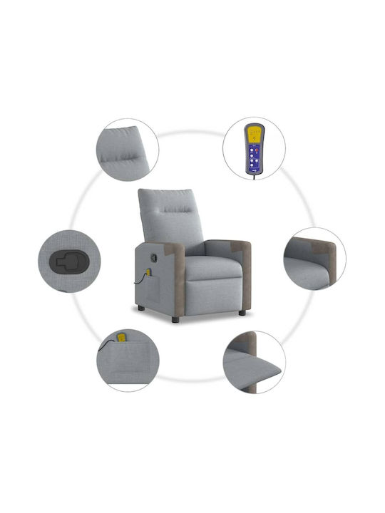 Relaxsessel Friseurwaschbecken mit Fußhocker Light Grey 69x86x100cm