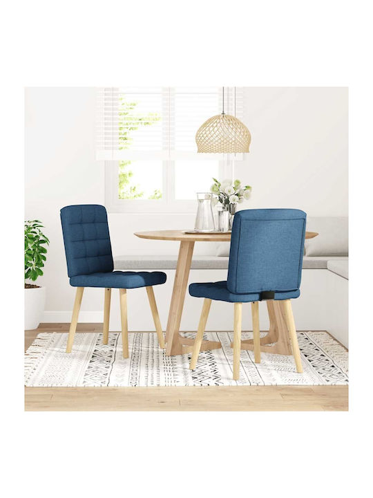 Dining Room Fabric Chair Blue 45x54x86cm 2pcs