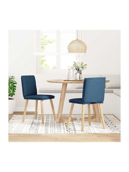 Dining Room Fabric Chair Blue 45x54x86cm 2pcs