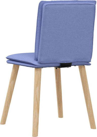 Dining Room Fabric Chair Denim Blue 45x54x86cm 2pcs