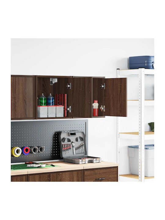 Wall Living Room Cabinet Made of Particle Board Brown Oak 40x30x41cm