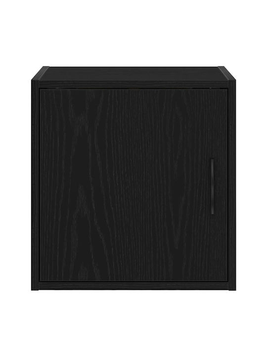 Wall Living Room Cabinet made of Particle Board Black 40x30x41cm