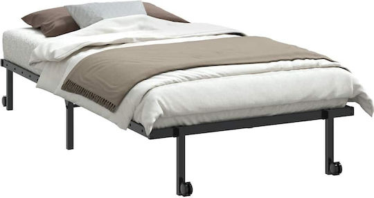 Folding Guest & Folding Bed Without Mattress Semi-Double Black 212x104.5x30cm