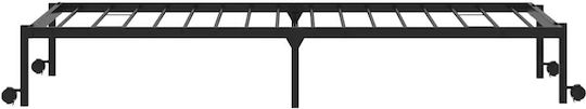Folding Guest & Folding Bed Without Mattress Semi-Double Black 212x104.5x30cm