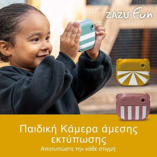 Zazu Fun Kids Camera 48 Mp Instant Printing Hd 1080p Yellow