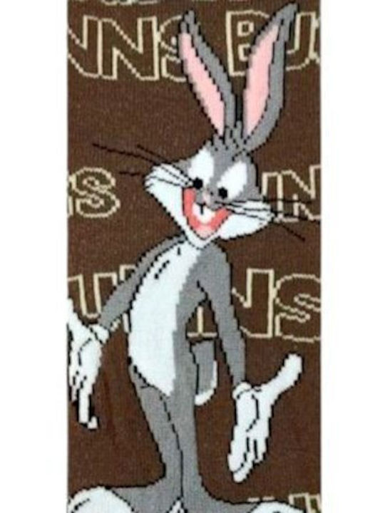 Looney Tunes Παιδικές Κάλτσες Αντιολισθητικές Καφέ