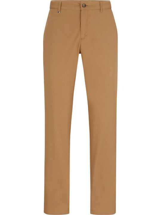 Pantaloni Chino cu Croială Slim Beige