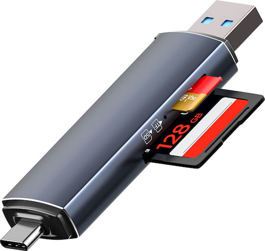 Powertech Kartenleser USB 3.2 Typ-C für /S/D/ / / / / / Gray