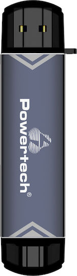 Powertech Kartenleser USB 3.2 Typ-C für /S/D/ / / / / / Gray