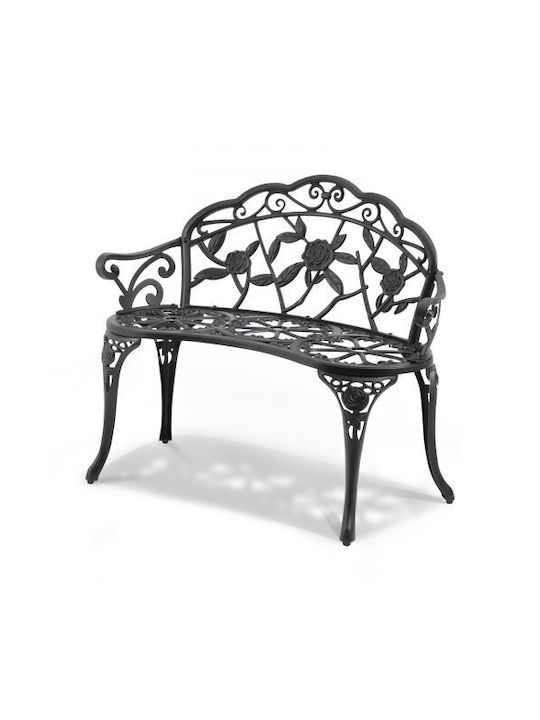 Bancă Exterior Metalic Negru 57x98.7x79cm