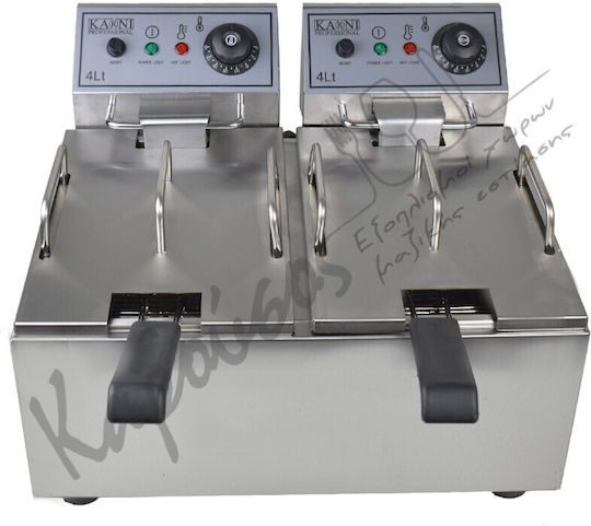 Karni Electric Fryer 5kW Capacity Per Basket 4L 40x38x31cm Hefa