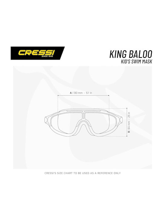 CressiSub King Baloo Γυαλιά Κολύμβησης Παιδικά Λευκά