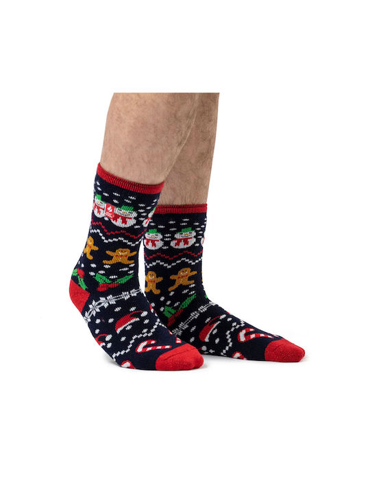 Men's Slipper Socks Heat Holders Christmas Festive Men Socks Black