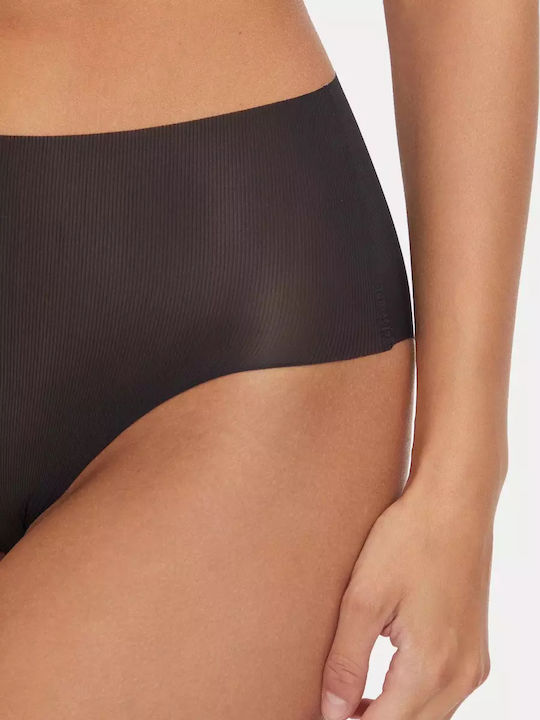Ψηλόμεσο Γυναικείο Slip χωρίς Ραφές Μαύρο