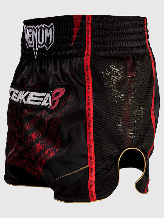 Venum X Tekken 8 Marshall Law Muay Thai Shorts Black Red Gold