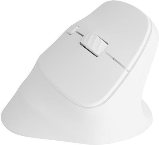 Natec Crake 2 Ασύρματο Εργονομικό Bluetooth Vertical Ποντίκι Λευκό