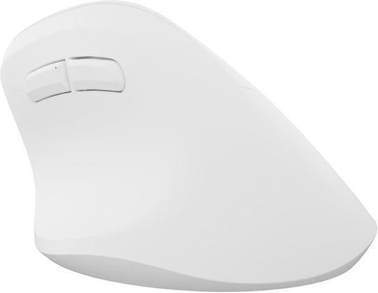 Natec Crake 2 Ασύρματο Εργονομικό Bluetooth Vertical Ποντίκι Λευκό