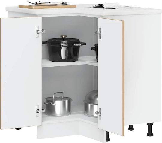 Eckschrank Boden Coffee 75.5x75.5x81.5cm