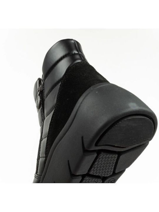 Leather Women's Ankle Boots Black