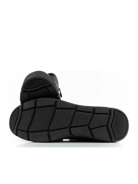 Leather Women's Ankle Boots Black
