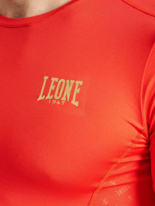 Leone 1947 Ανδρική Κοντομάνικη Μπλούζα ABX707 Κόκκινη