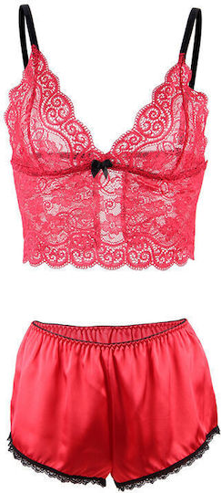 Subblime Sexy Lingerie Sets with Lace Red