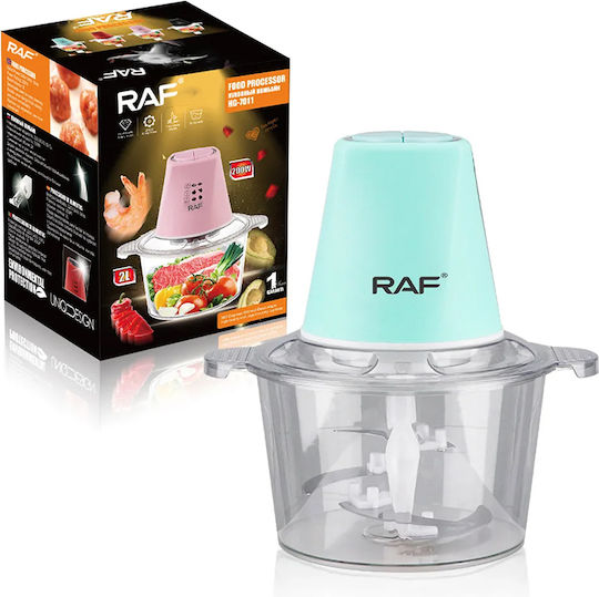 Raf R-7011T Mini Tocător Multi 600W Cu Recipient 2L Turcoaz