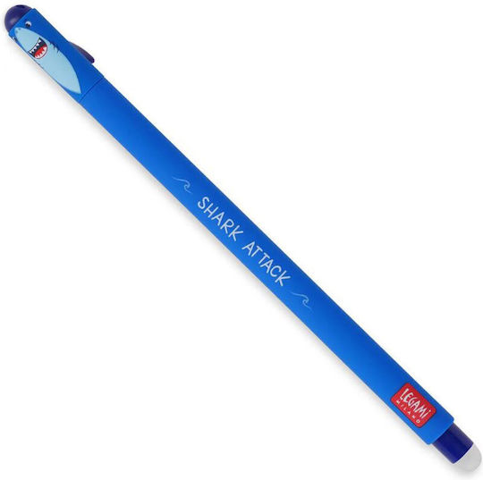 Legami Milano Erasable Pen Rollerball Blue with Blue Ink Shark Blue