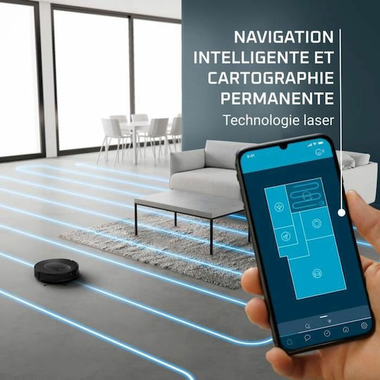 Rowenta X-Plorer Serie 65 Σκούπα Ρομπότ με Χαρτογράφηση Laser & Απορρόφηση 3000Pa Μαύρη