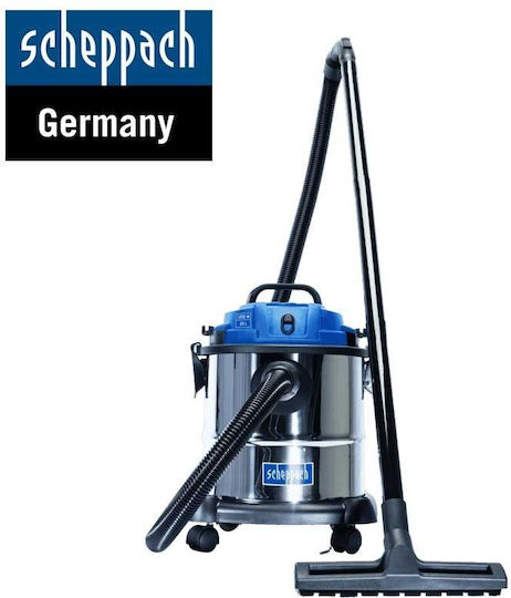 Scheppach Nts20 Σκούπα Υγρών / Στερεών 1200W με Ανοξείδωτο Κάδο 20lt