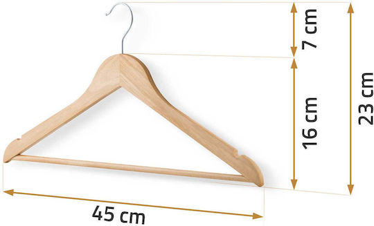 Massido Schrankbügel für Hosen Hölzernes Beige 30Stück