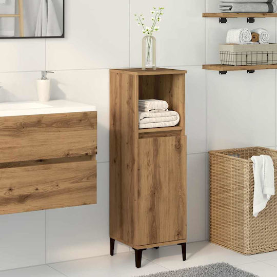 vidaXL Bathroom Cabinet L30xW30xH100cm Oak