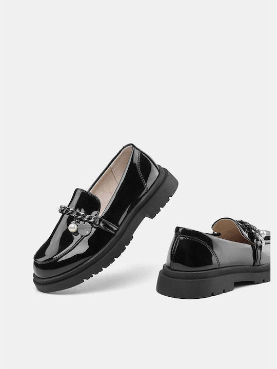 Mayoral Patent Leather Moccasins Black