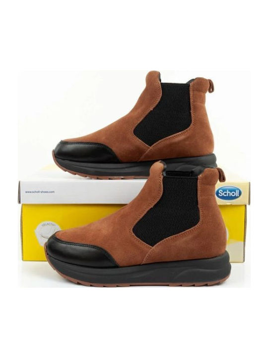 Beverly W Leather Women's Ankle Boots Beige