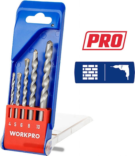 WorkPro Set of 5 Diamond Drills for Masonry