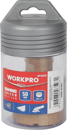 WorkPro Ποτηροτρύπανo με Διάμετρο 50mm για Πλακάκι