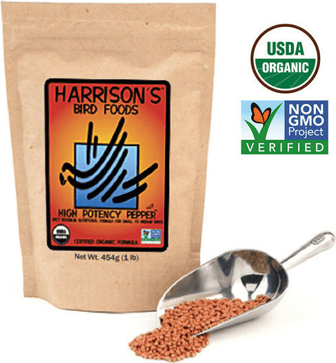 Harrison's High Potency Fine Pepper 100% Organic Parrot Food Medium Granule Birds